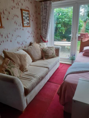 2 single beds for 2 guest, large room, Sofa, netflix, garden view, patio & seating